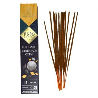 Incienso AROMA TRÍO Palo Santo, Salvia y Copal